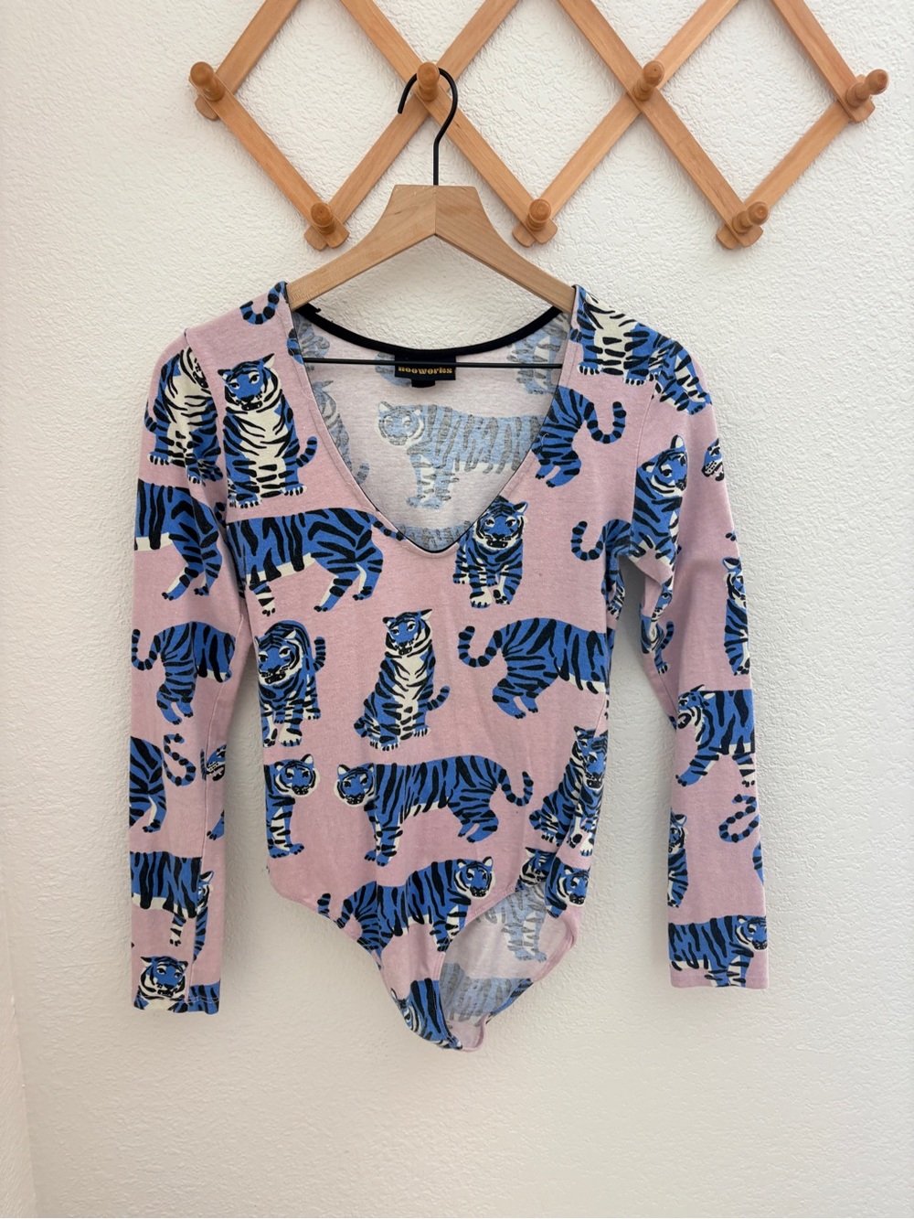 Nooworks Tiger Cheetah Blue Bodysuit